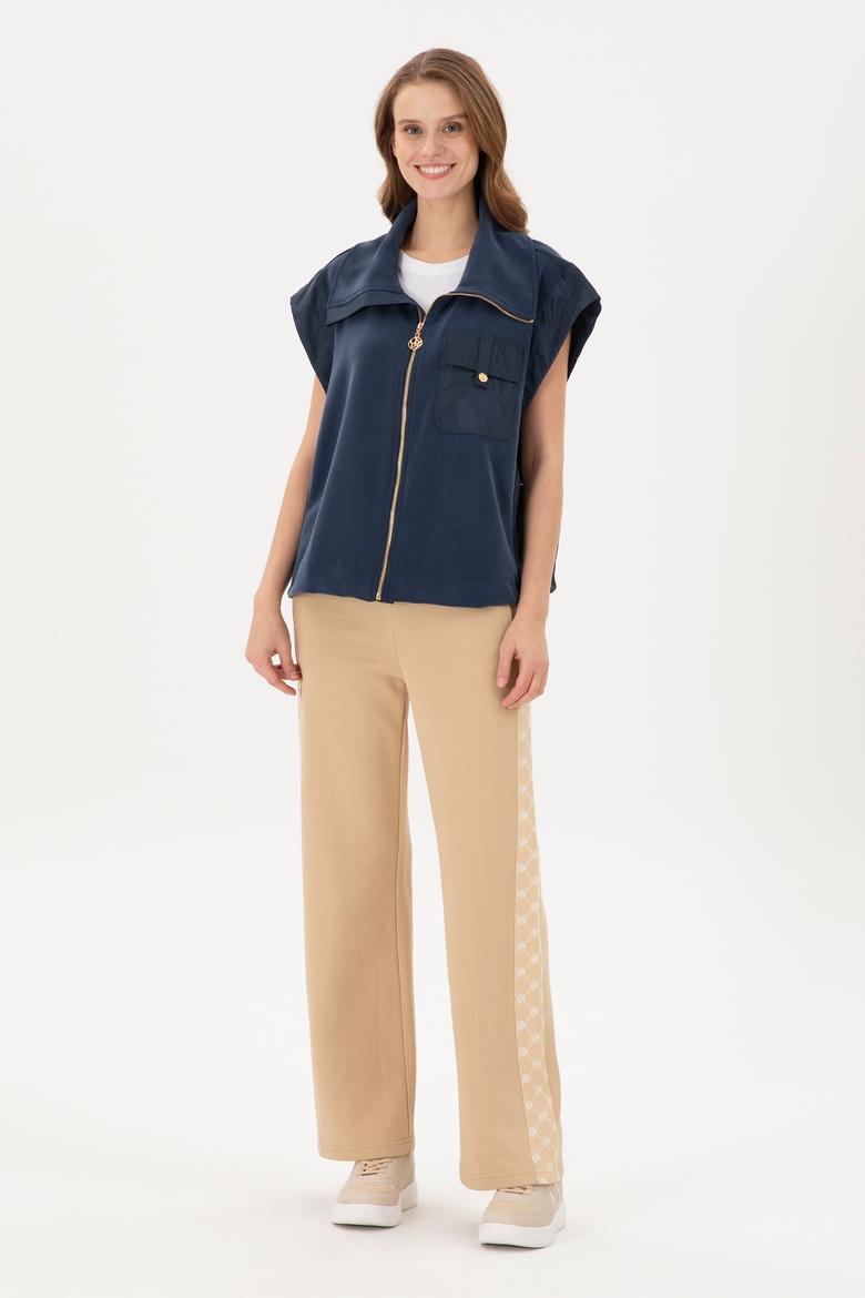 Kadın Lacivert Örme Yelek - 50292386008