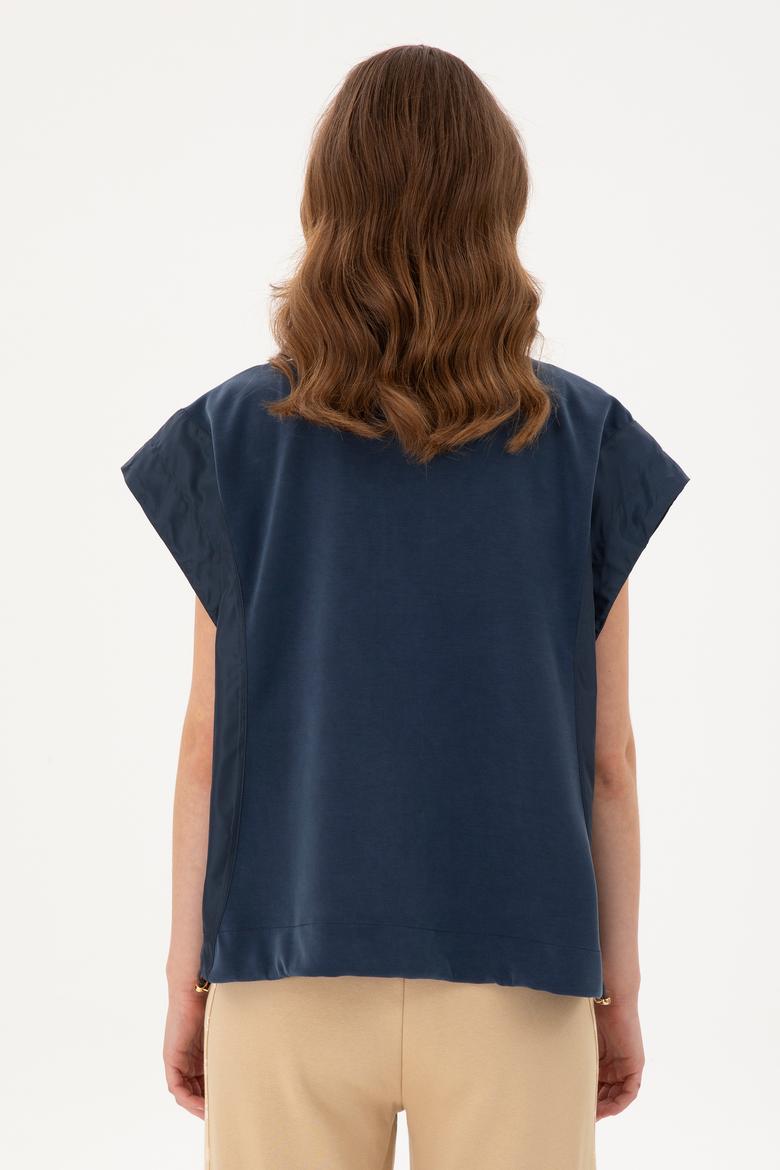 Kadın Lacivert Örme Yelek - 50292386008