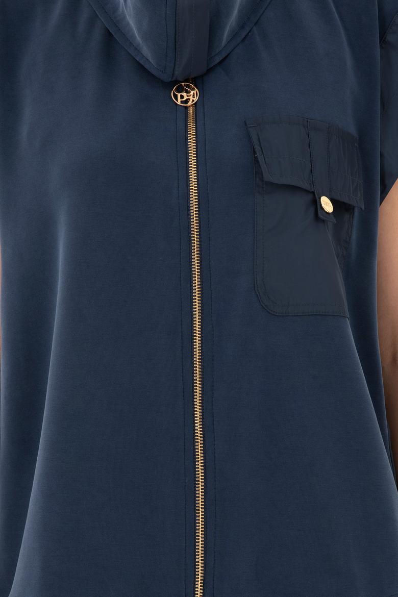 Kadın Lacivert Örme Yelek - 50292386008