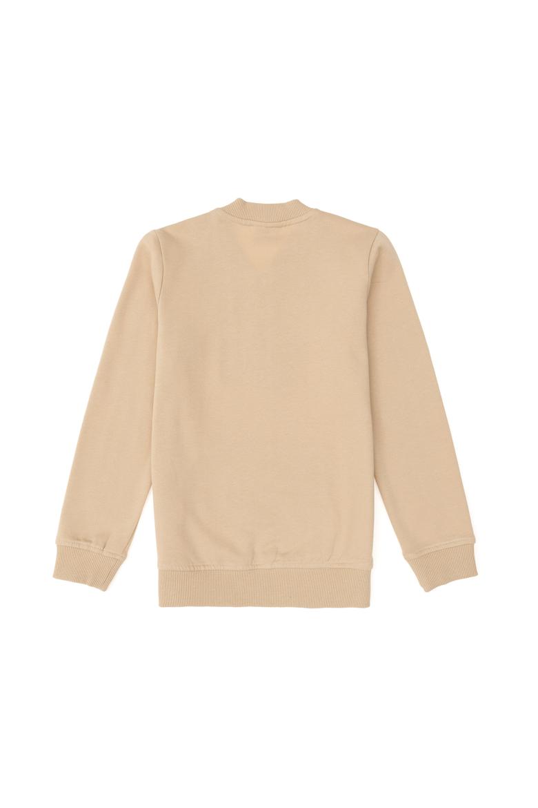 Erkek Çocuk Kum Yarım Fermuarlı Sweatshirt - 50293774022