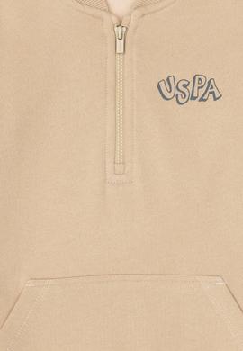 Erkek Çocuk Kum Yarım Fermuarlı Sweatshirt - 50293774022