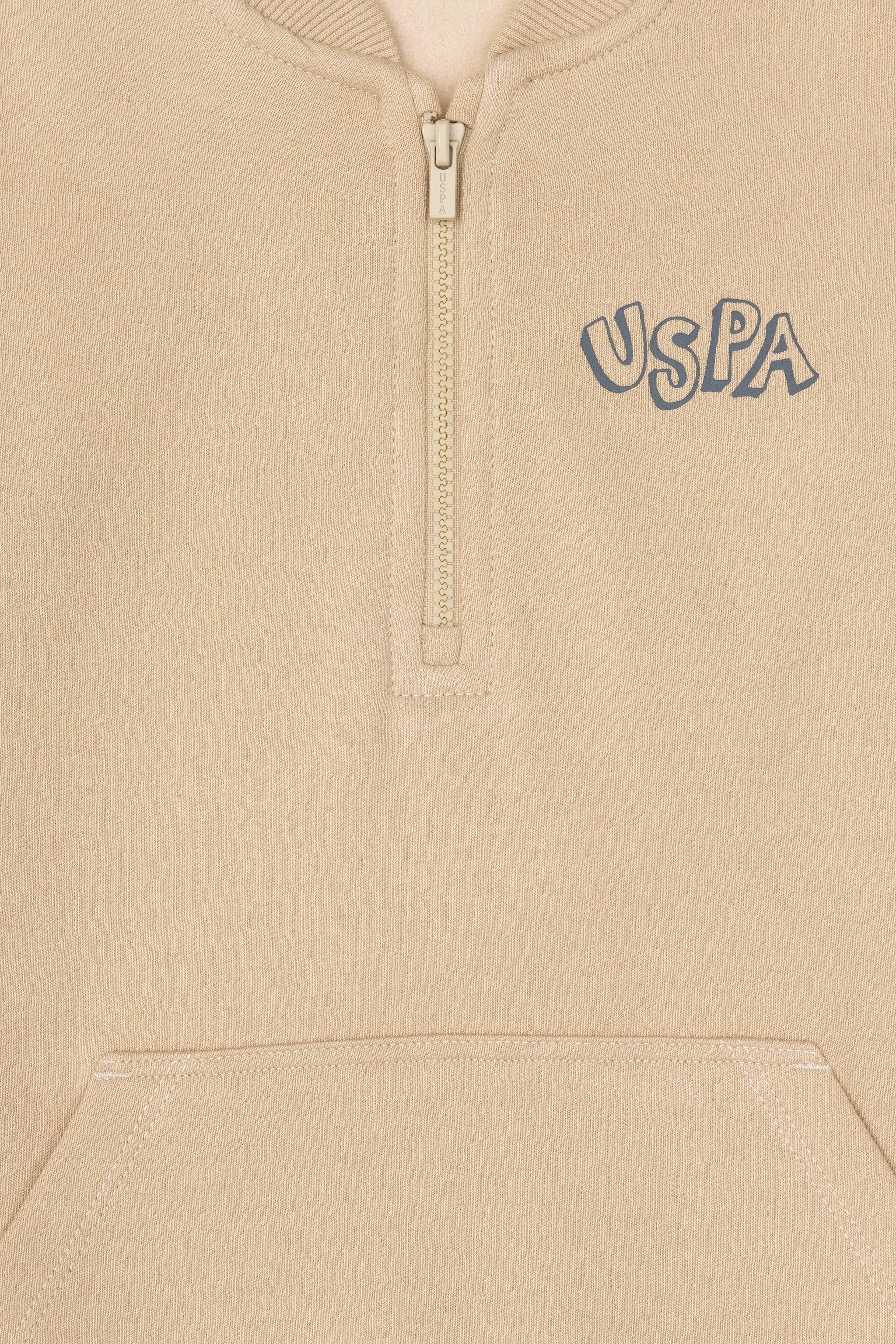 Erkek Çocuk Kum Yarım Fermuarlı Sweatshirt