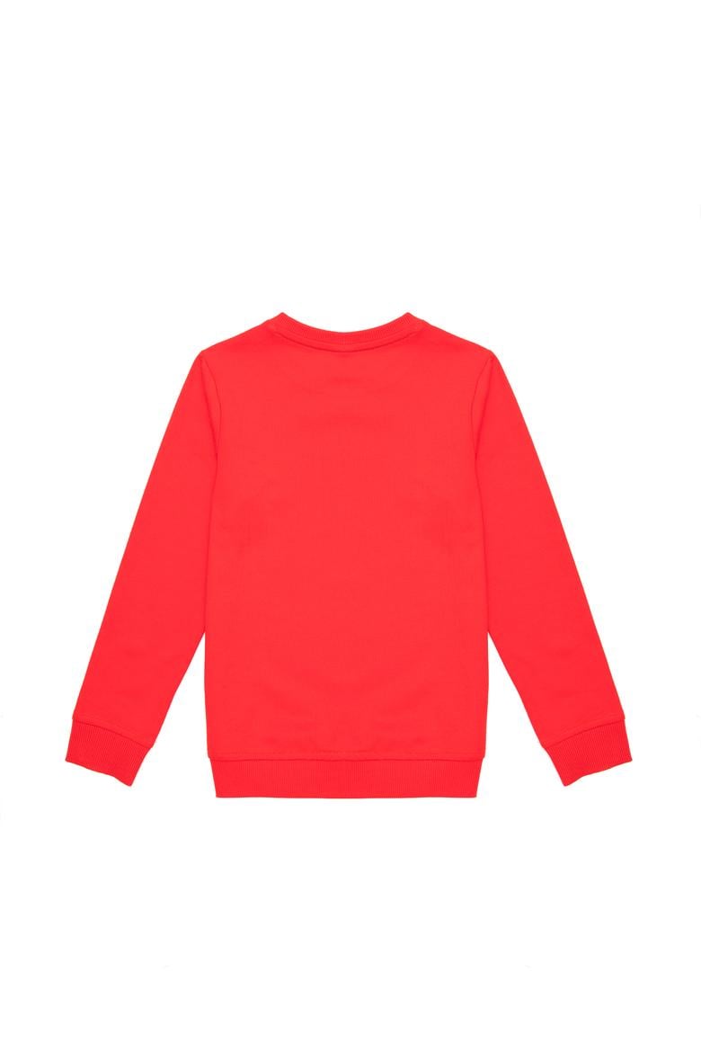 Erkek Çocuk Kırmızı Bisiklet Yaka Sweatshirt - 50293606008