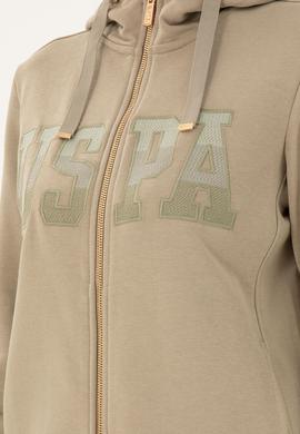 Kadın Açık Haki Basic Kapüşonlu Sweatshirt - 50289540112