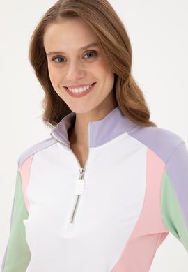 Kadın Lila Dik Yaka Sweatshirt - 50291462012