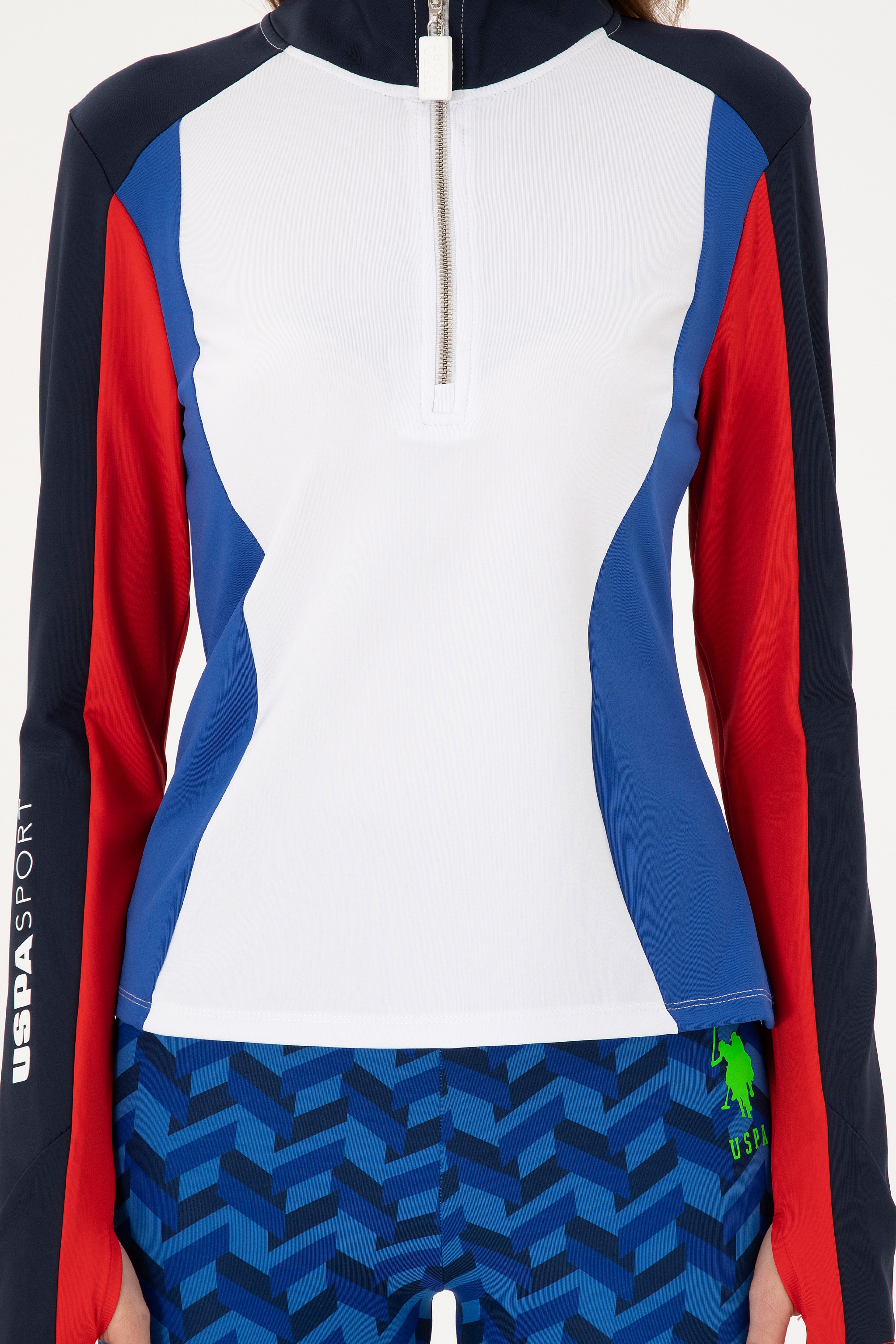 Kadın Lacivert Dik Yaka Sweatshirt - Image 6