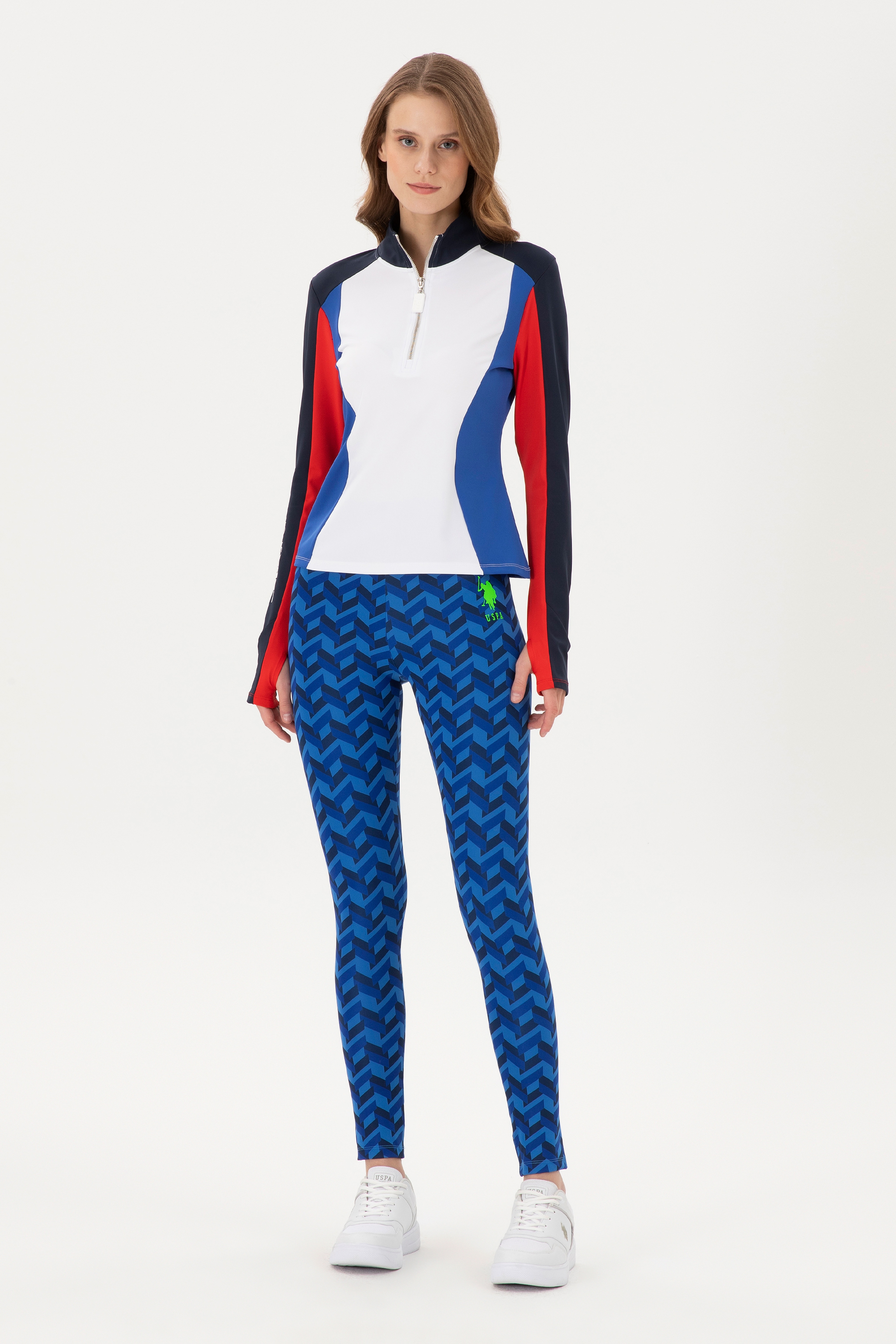 Kadın Lacivert Dik Yaka Sweatshirt - Image 4