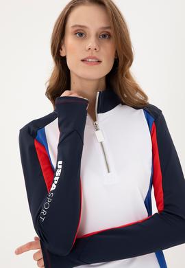 Kadın Lacivert Dik Yaka Sweatshirt - 50291462008