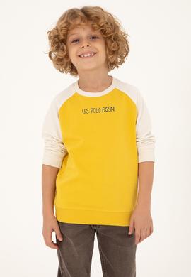 Erkek Çocuk Sarı Bisiklet Yaka Sweatshirt - 50293605043