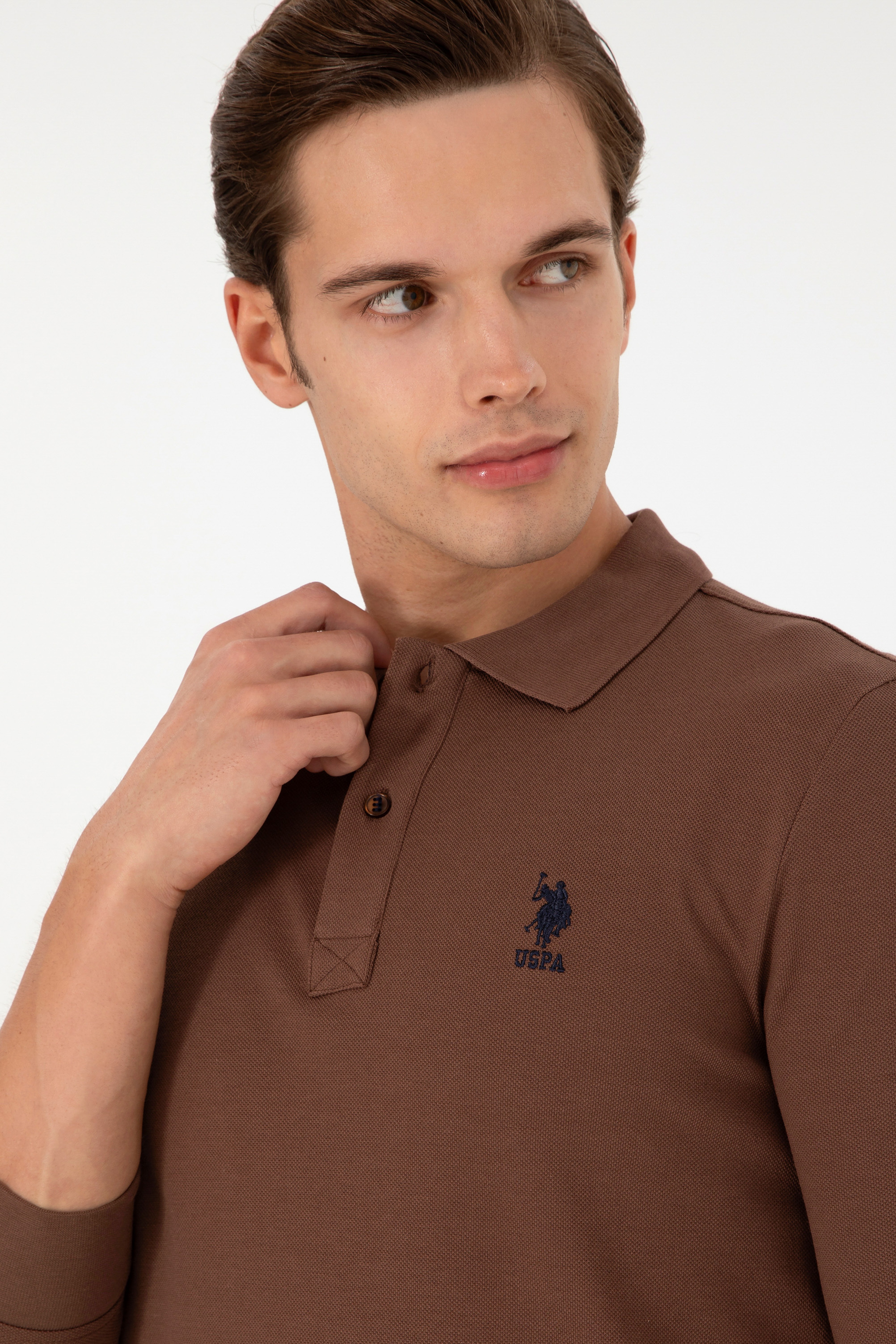 Erkek Kahverengi Basic Sweatshirt - Image 2