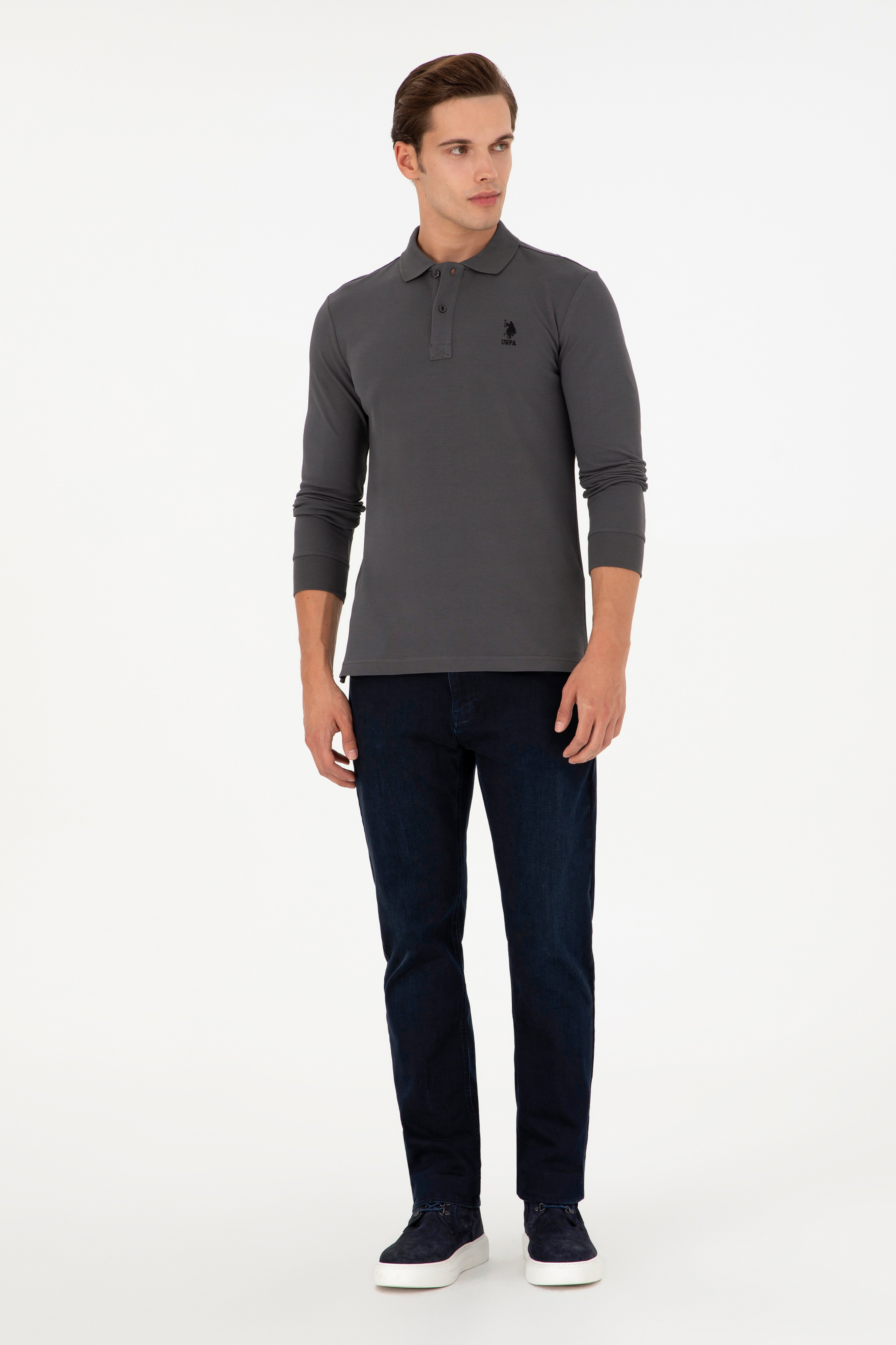 Erkek Antrasit Basic Sweatshirt