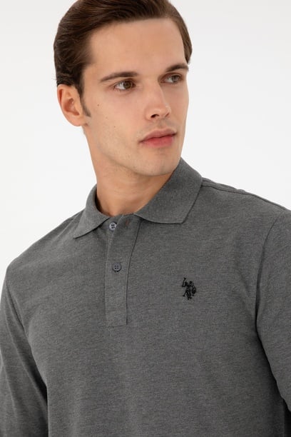 Erkek Antrasit Melanj Basic Sweatshirt