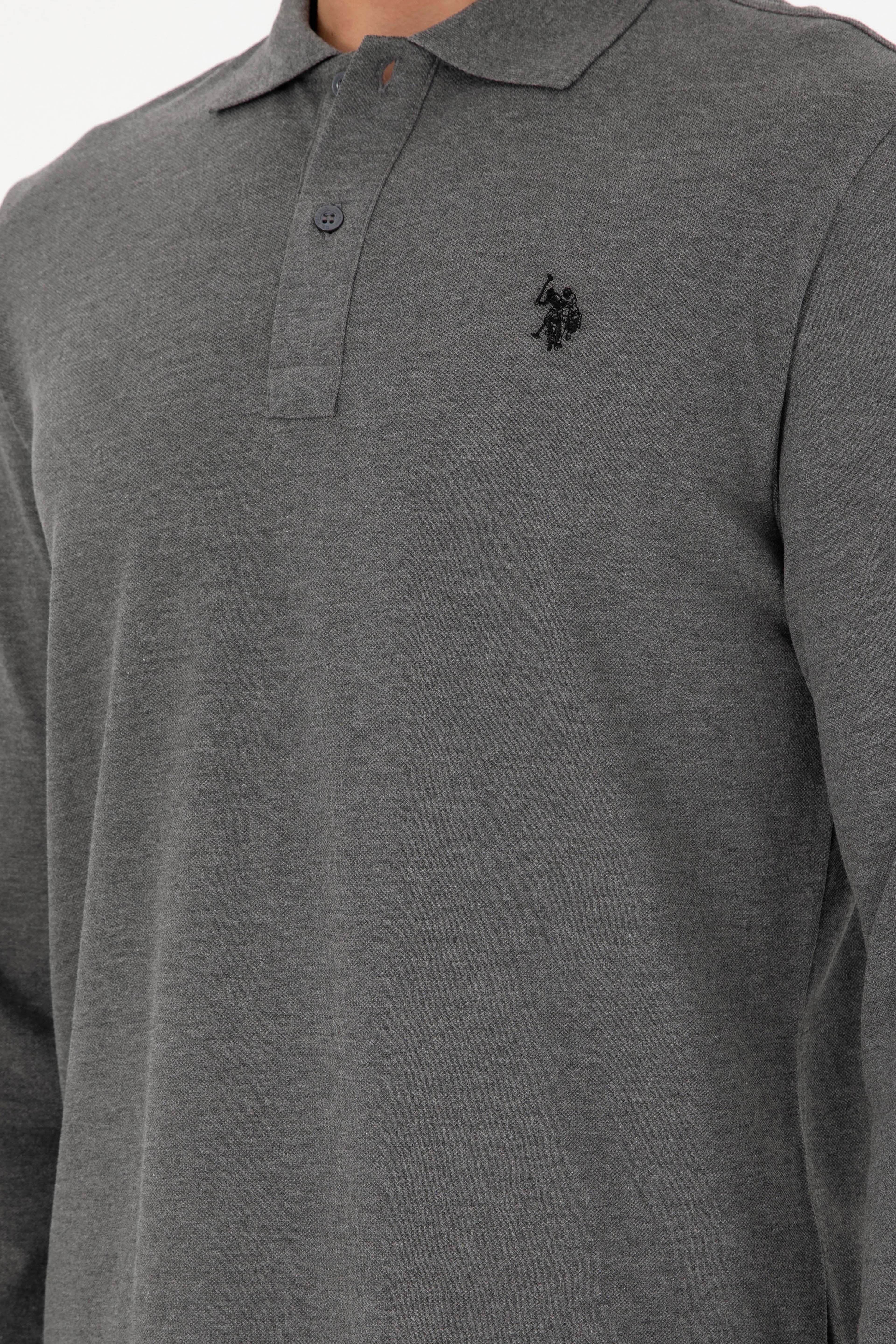 Erkek Antrasit Melanj Basic Sweatshirt - Image 7