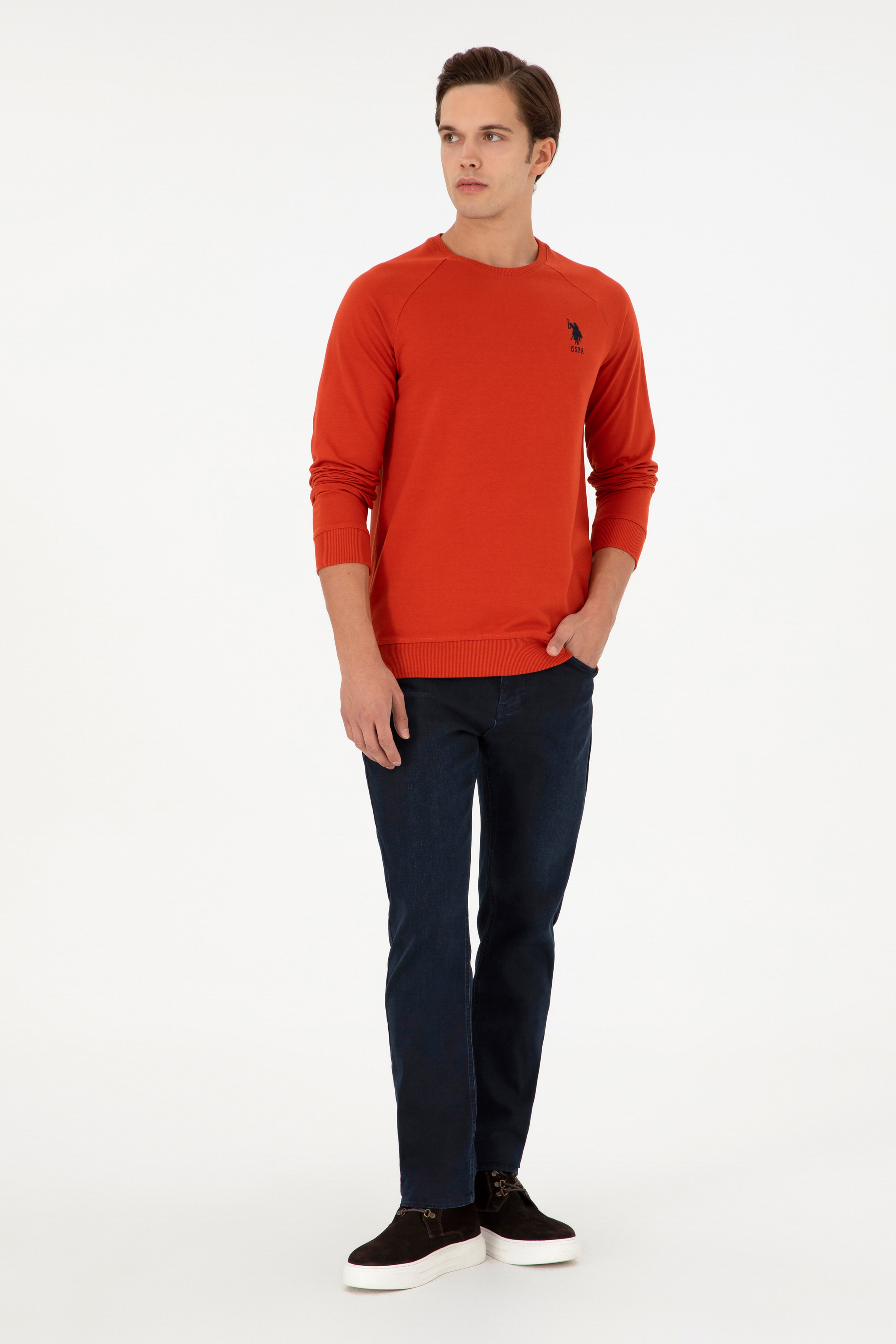 Erkek Kiremit Basic Sweatshirt - Image 4