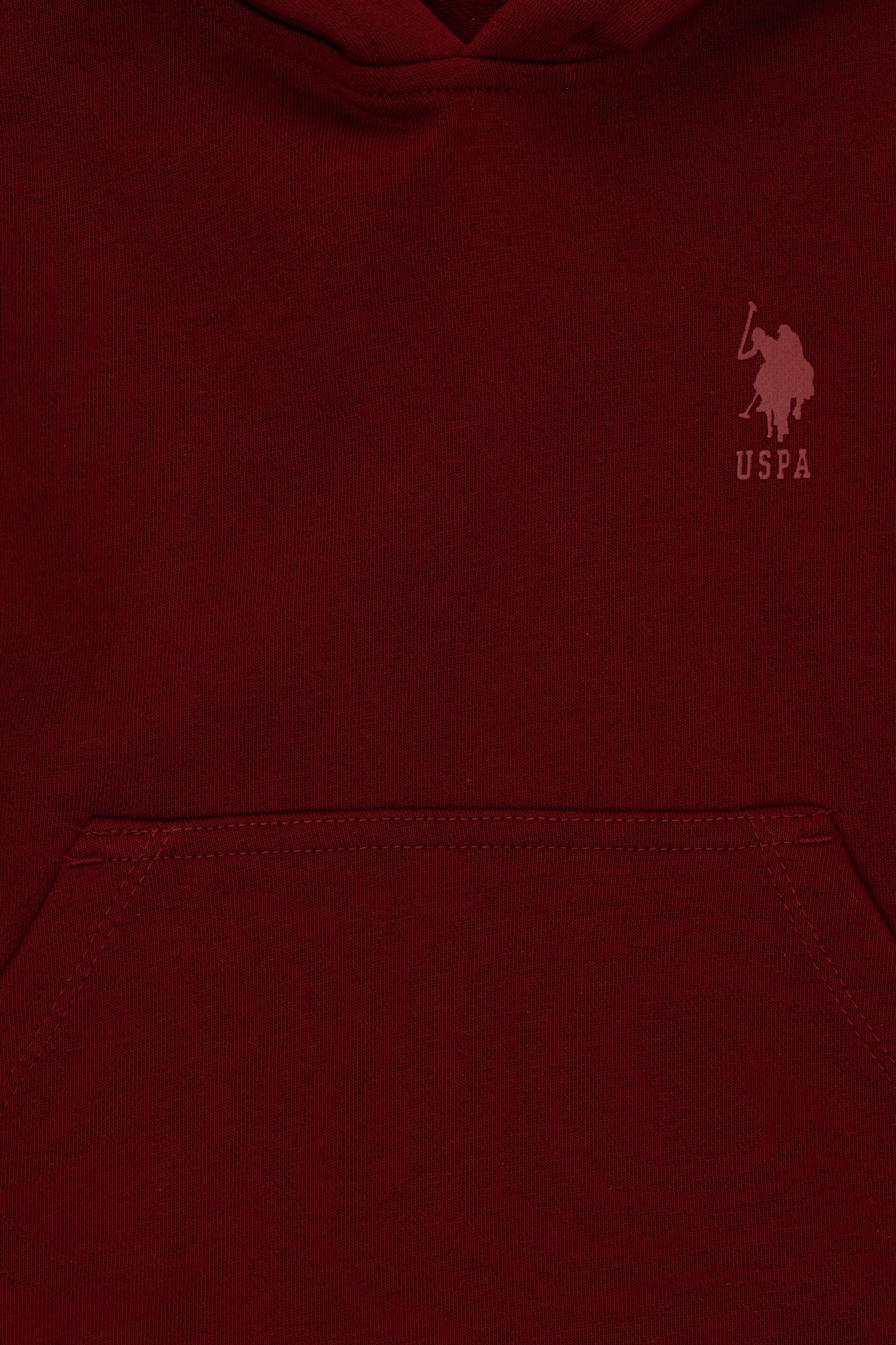 Erkek Çocuk Bordo Basic Kapüşonlu Sweatshirt - Image 3
