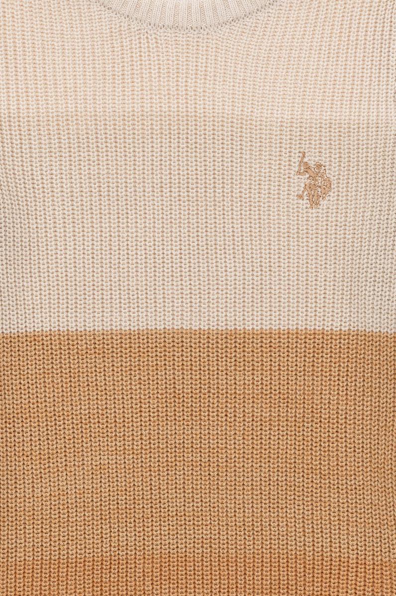 Erkek Çocuk Camel Bisiklet Yaka Kazak