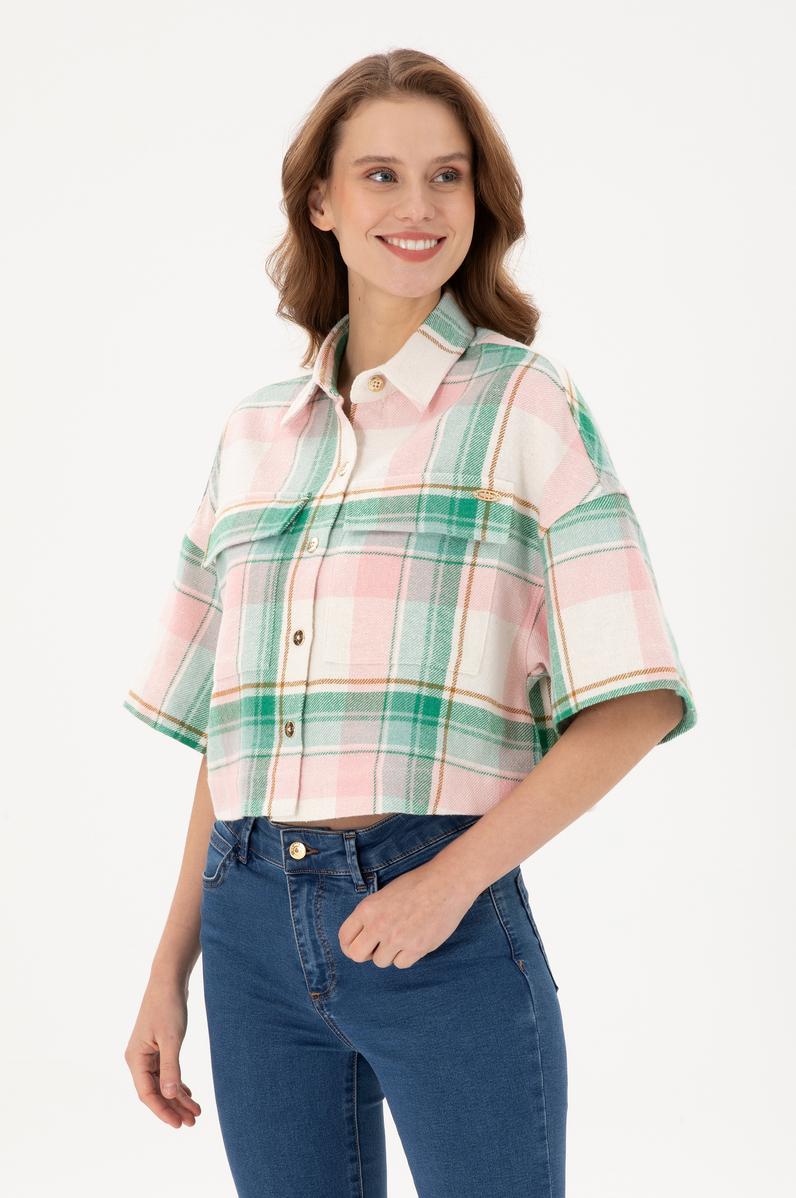 Kadın Somon Uzun Kollu Gömlek