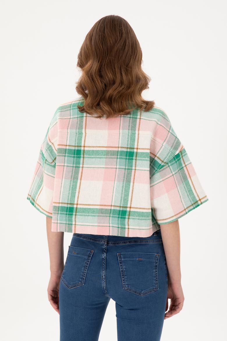 Kadın Somon Uzun Kollu Gömlek - 50289839013