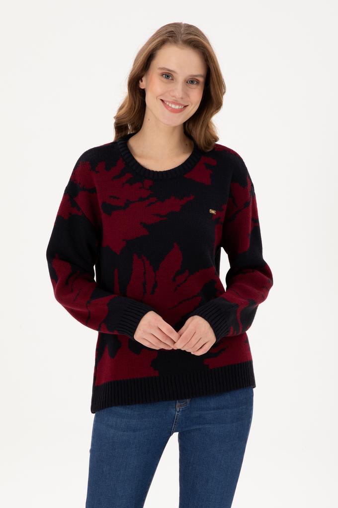 Kadın Lacivert Bisiklet Yaka Kazak