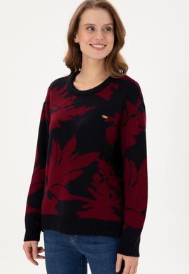 Kadın Lacivert Bisiklet Yaka Kazak - 50291572004