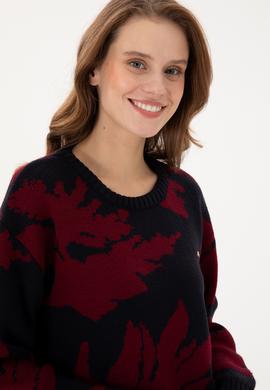 Kadın Lacivert Bisiklet Yaka Kazak - 50291572004