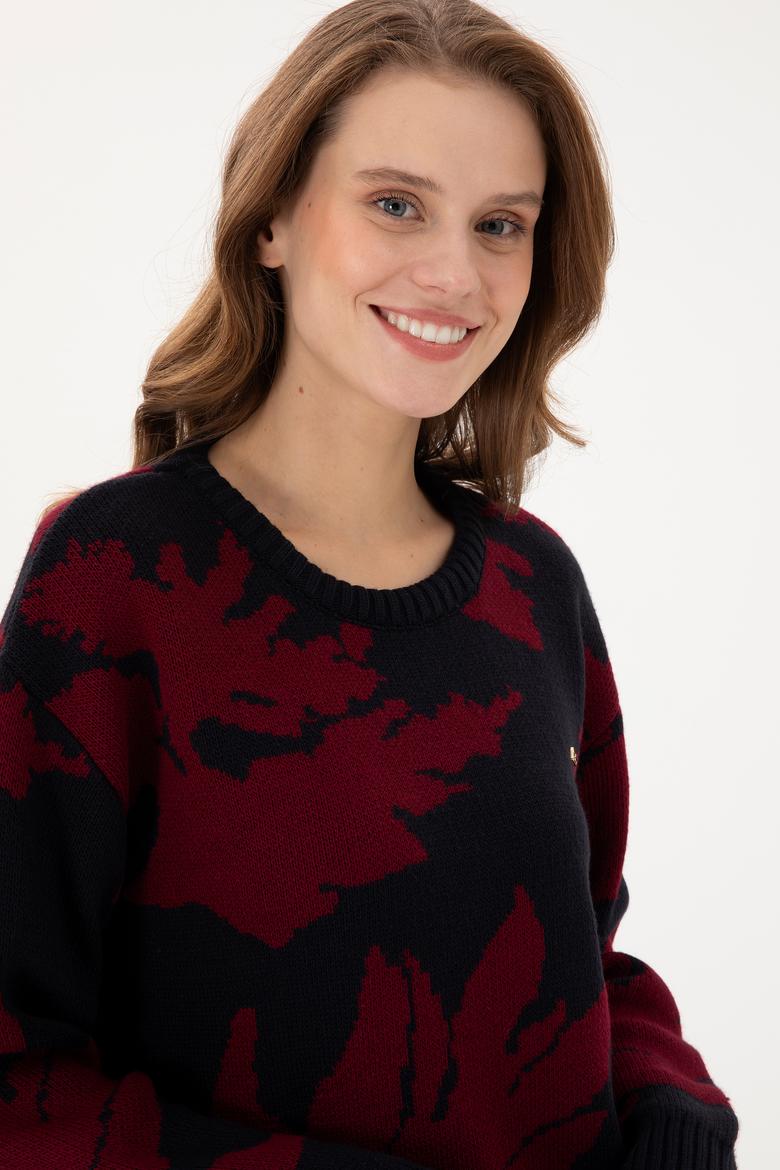 Kadın Lacivert Bisiklet Yaka Kazak - 50291572004