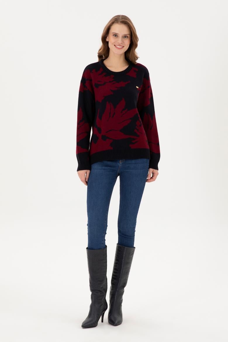 Kadın Lacivert Bisiklet Yaka Kazak - 50291572004