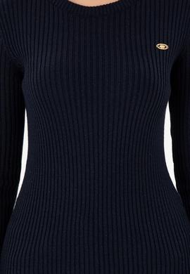 Kadın Lacivert Bisiklet Yaka Simli Kazak - 50294092013