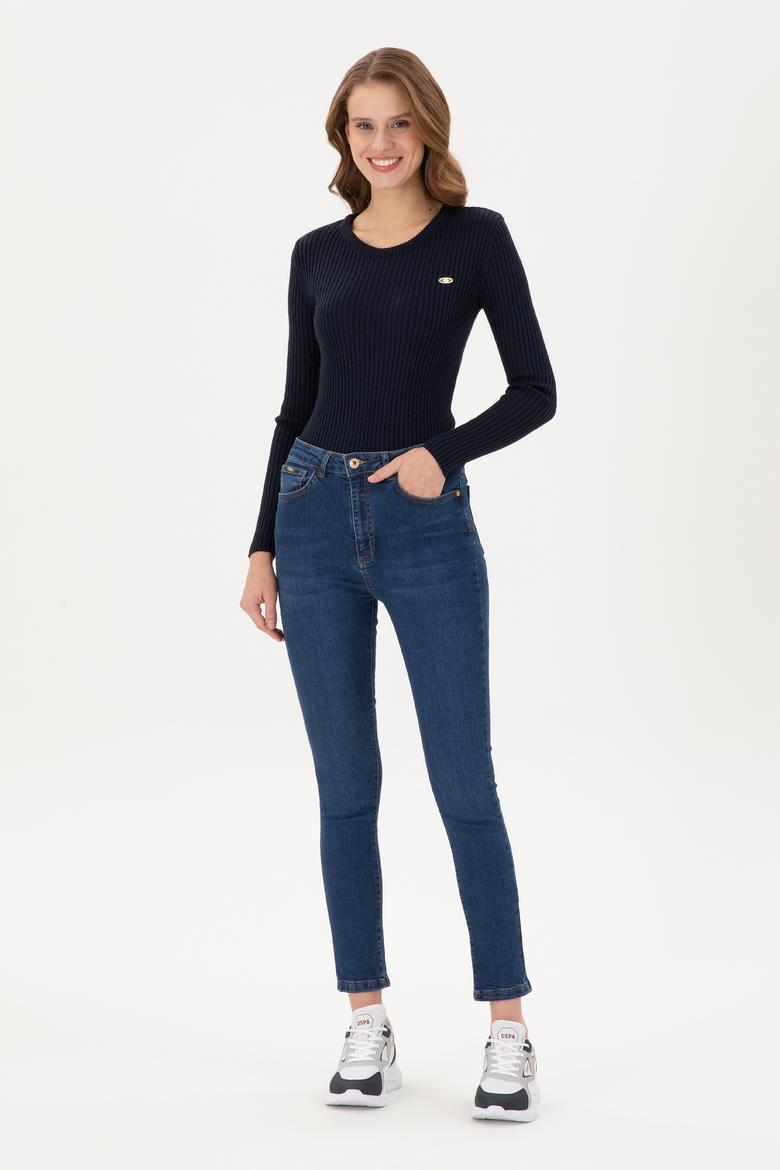 Kadın Koyu Mavi Jean Pantolon - 50297511002