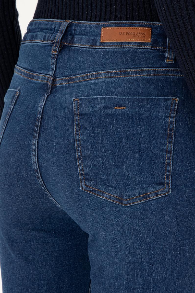 Kadın Koyu Mavi Jean Pantolon