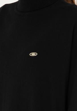 Kadın Siyah Basic Boğazlı Kazak - 50294570001