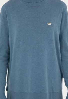 Kadın Mavi Basic Boğazlı Kazak - 50294570031