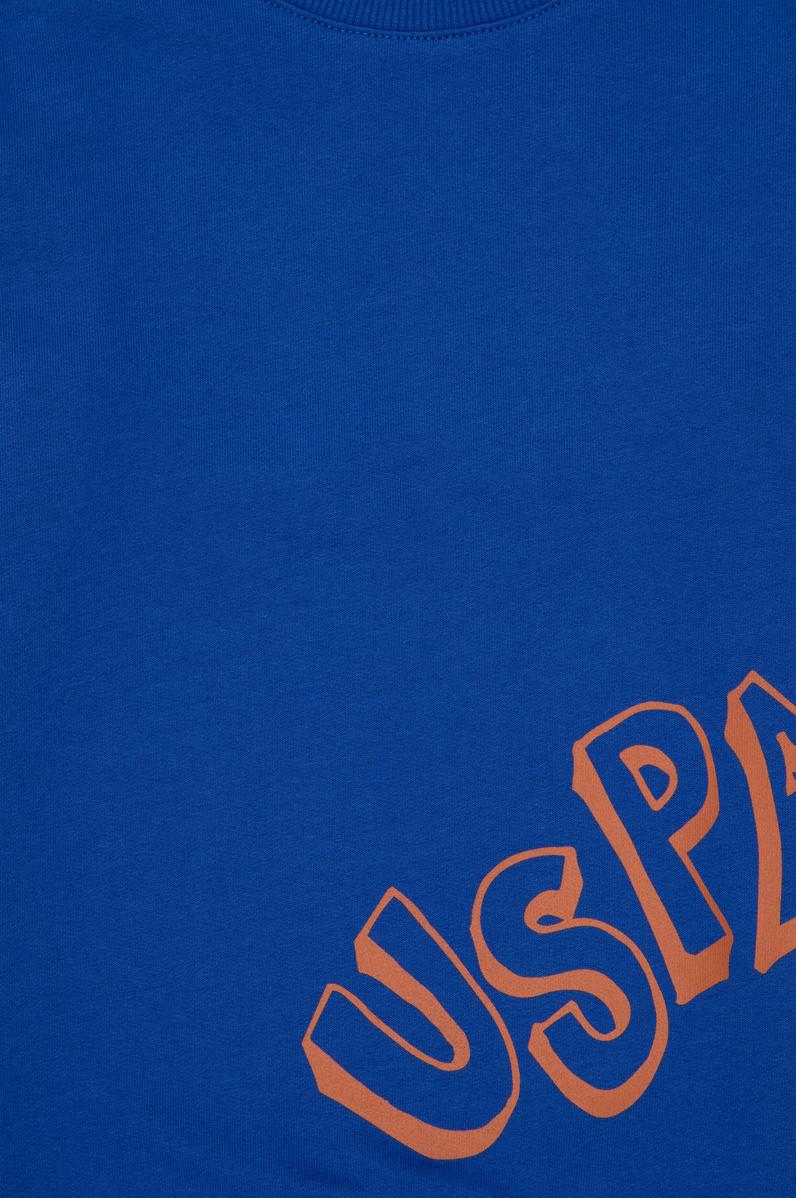 Erkek Çocuk Saks Bisiklet Yaka Sweatshirt