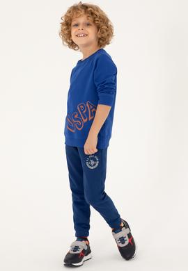 Erkek Çocuk Saks Bisiklet Yaka Sweatshirt - 50293617028