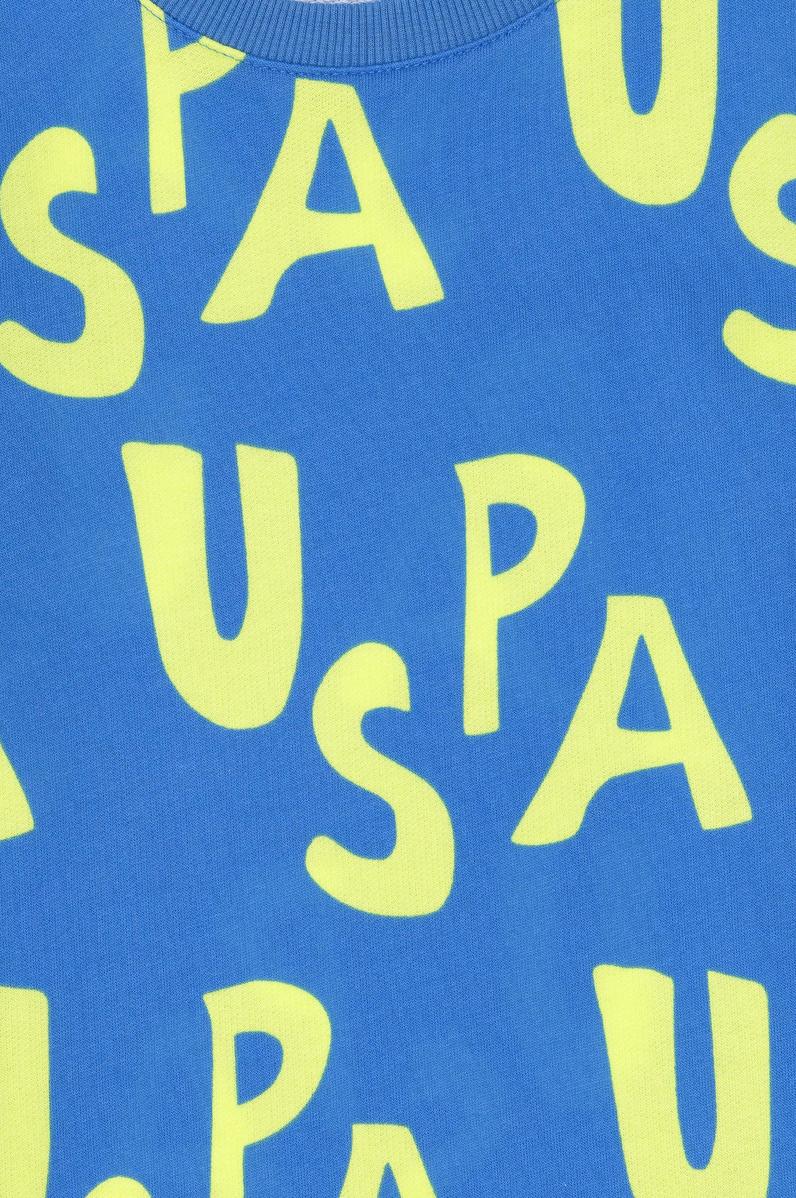 Erkek Çocuk Kobalt Bisiklet Yaka Sweatshirt