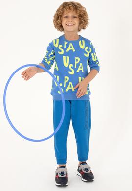 Erkek Çocuk Kobalt Bisiklet Yaka Sweatshirt - 50293634031