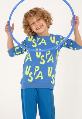 Erkek Çocuk Kobalt Bisiklet Yaka Sweatshirt - 50293634031