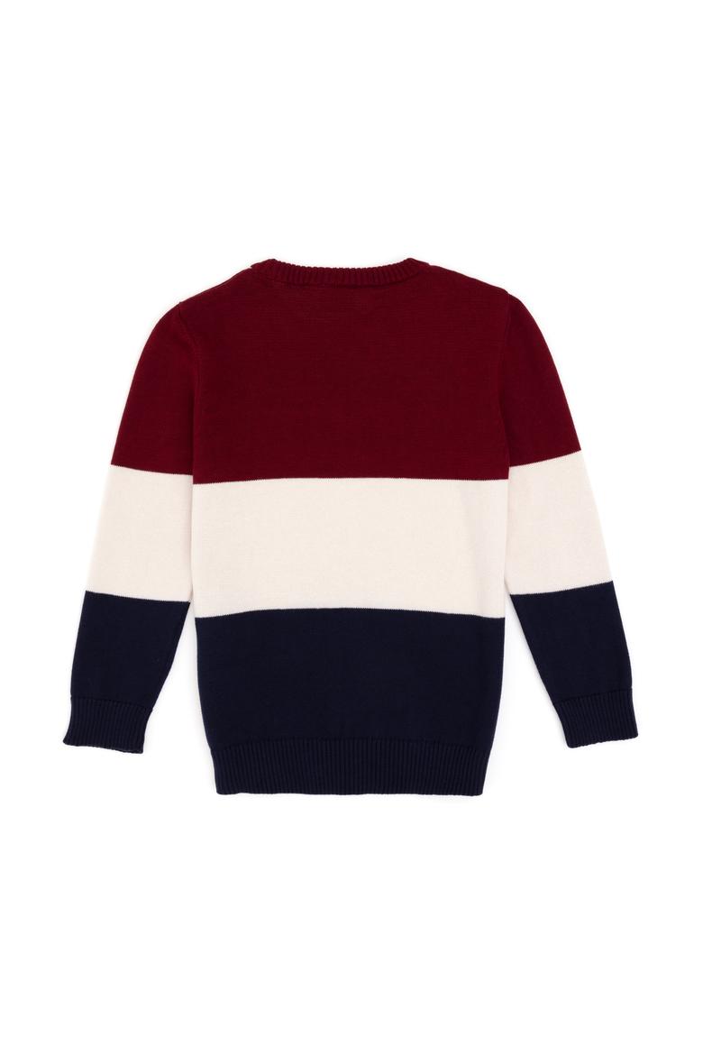 Erkek Çocuk Lacivert Bisiklet Yaka Kazak - 50295544008