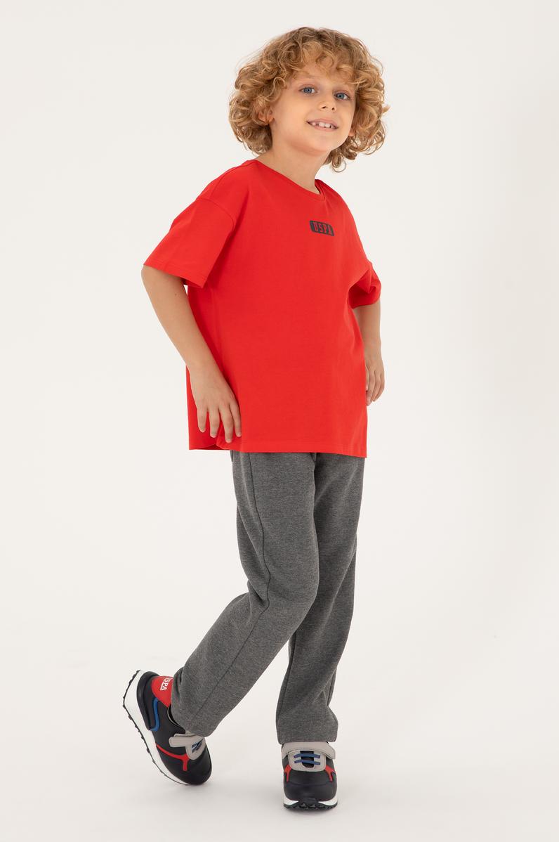 Erkek Çocuk Antrasit Melanj Eşofman Altı