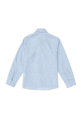 Erkek Çocuk Açık Mavi Uzun Kollu Basic Gömlek - 50297386008
