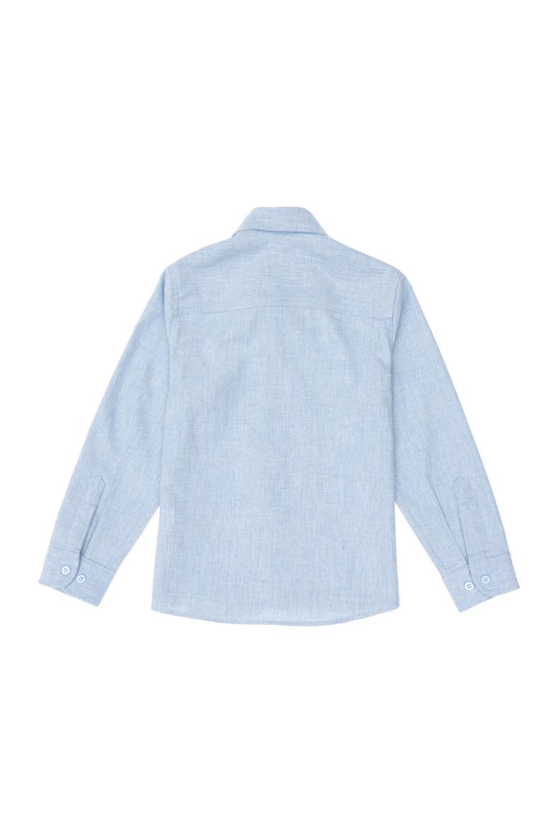 Erkek Çocuk Açık Mavi Uzun Kollu Basic Gömlek - 50297386008