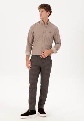 Erkek Mor Kanvas Pantolon - 50291198045