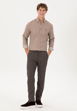 Erkek Mor Kanvas Pantolon - 50291198045