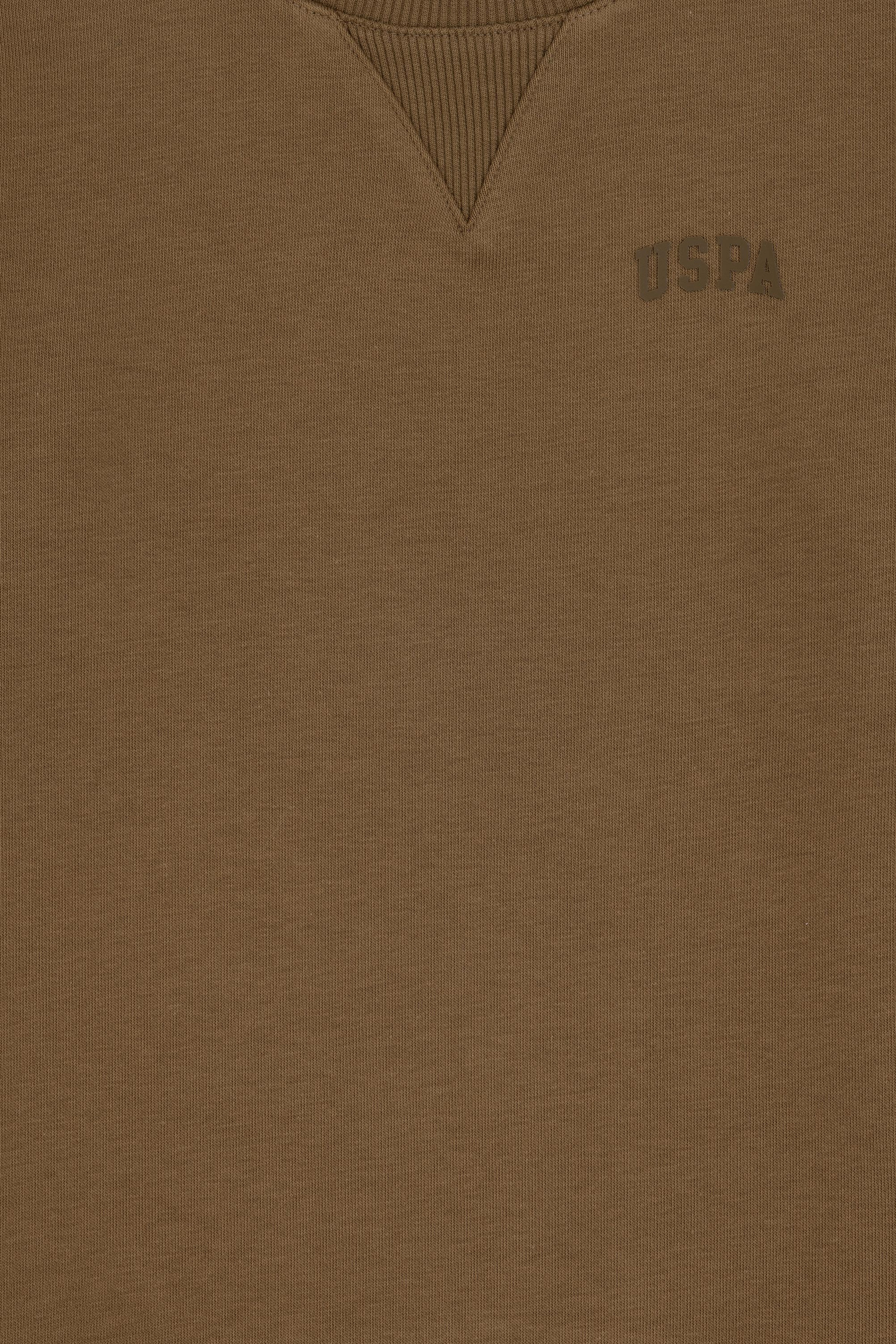 Erkek Çocuk Haki Basic Bisiklet Yaka Sweatshirt - Image 5