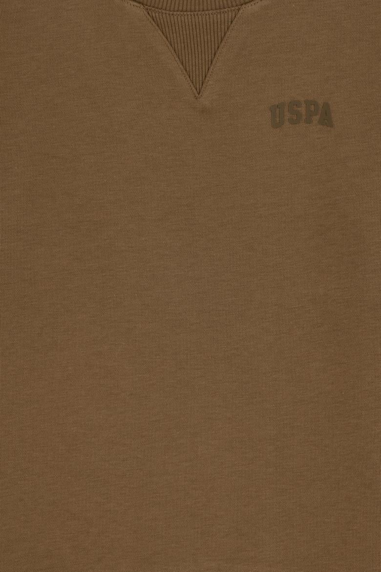 Erkek Çocuk Haki Basic Bisiklet Yaka Sweatshirt - 50295151026