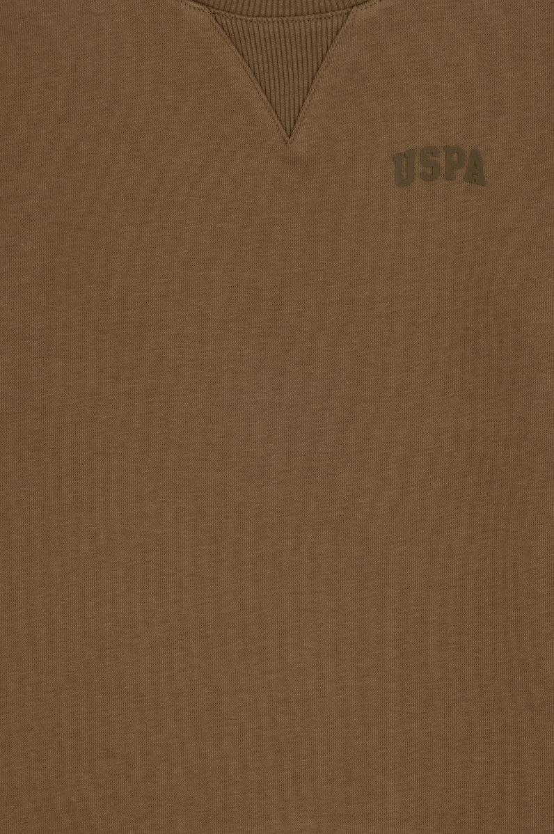 Erkek Çocuk Haki Basic Bisiklet Yaka Sweatshirt