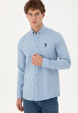 Erkek Açık Mavi Uzun Kollu Gömlek - 50296687025