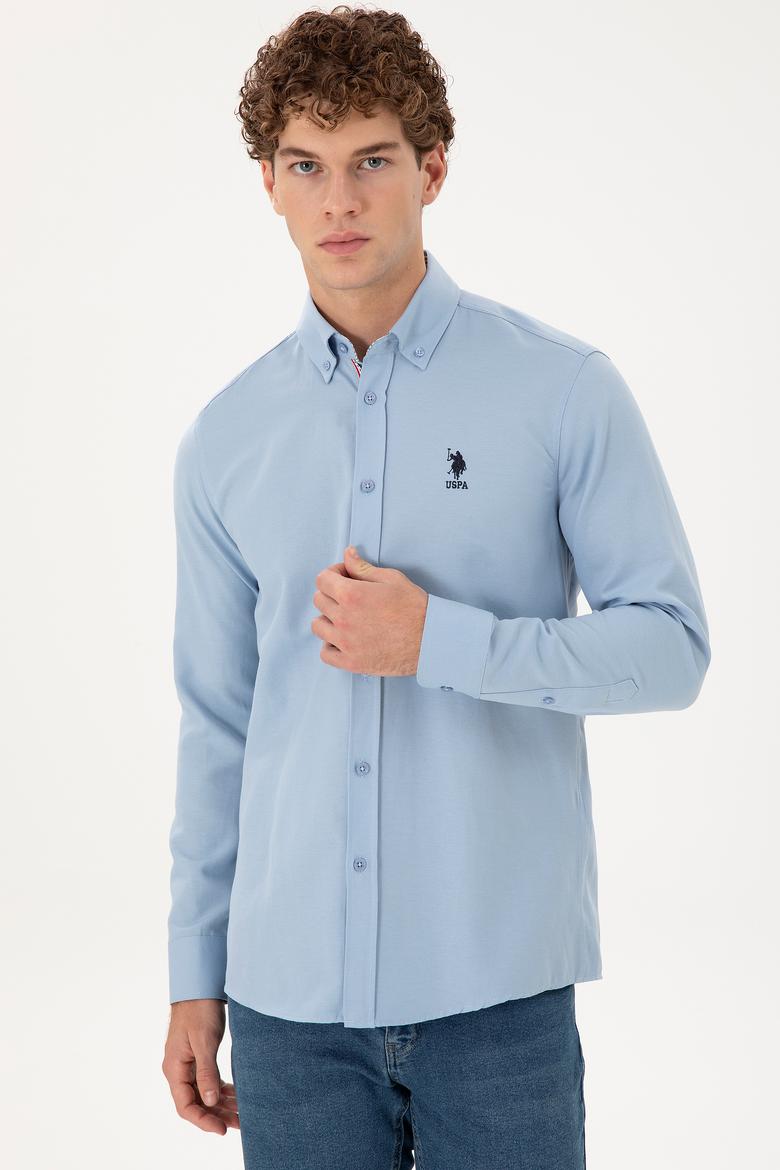 Erkek Açık Mavi Uzun Kollu Gömlek - 50296687025