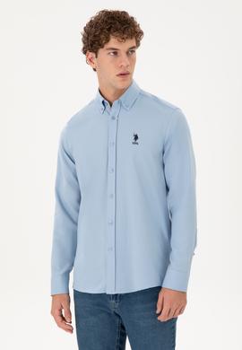 Erkek Açık Mavi Uzun Kollu Gömlek - 50296687025