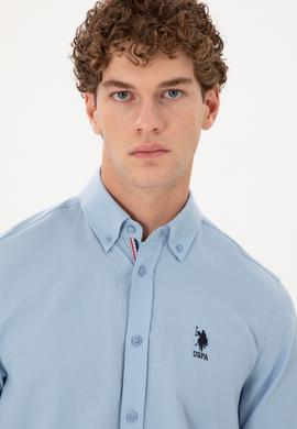 Erkek Açık Mavi Uzun Kollu Gömlek - 50296687025